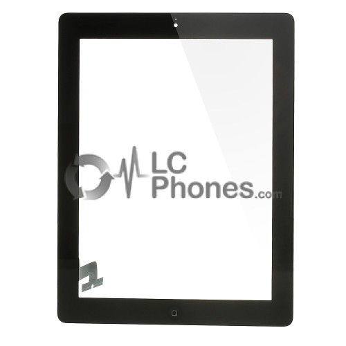 iPad 2 - Front Glass Digitizer With 3M Adhesive Sticker Black