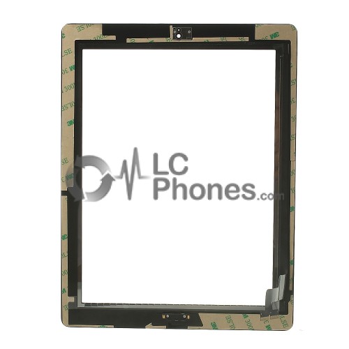 iPad 2 - Front Glass Digitizer With 3M Adhesive Sticker Black