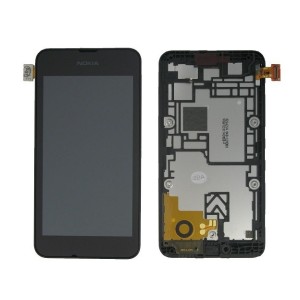 Nokia Lumia 530 - Full Front LCD Digitizer With Frame Black