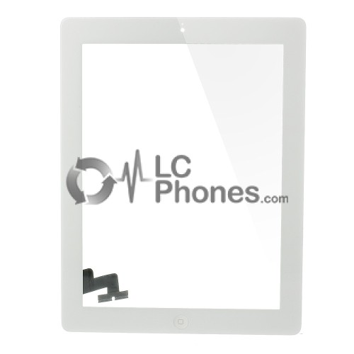 iPad 2 - Front Glass Digitizer With 3M Adhesive Sticker White