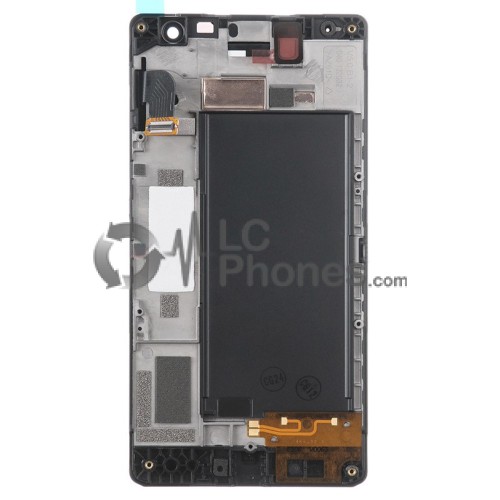 Nokia Lumia 730 / 735 - Full Front LCD Digitizer with Frame Black