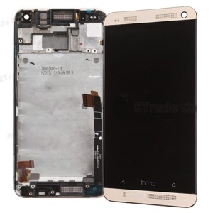 HTC one M7 - Full Front LCD Digitizer with Frame Gold