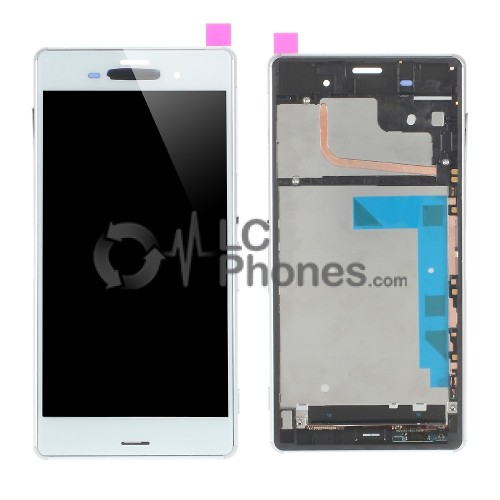 Sony Xperia Z3 D6603 D6653 - Full Front LCD Digitizer with frame White