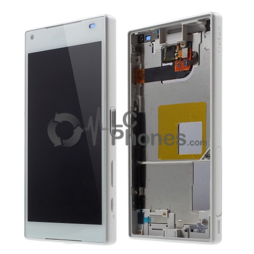 Sony Xperia Z5 Compact E5823 - Full front LCD Digitizer With Frame White