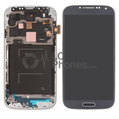 Samsung Galaxy S4 I9505 - Full Front LCD Digitizer With Frame Electric Blue ( Refurbished )