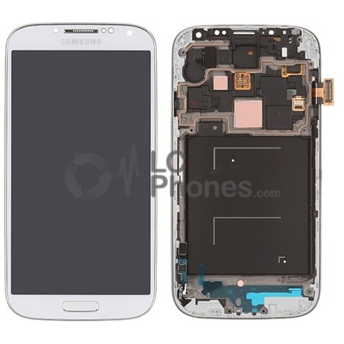 Samsung Galaxy S4 I9505 - Full Front LCD Digitizer With Frame White ( Refurbished )