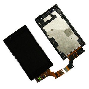 Sony Xperia U ST25 - Full Front LCD Digitizer With Frame Black