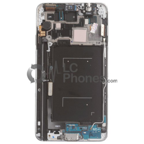 Samsung Note 3 N9000 - Full Front LCD Digitizer With Frame White