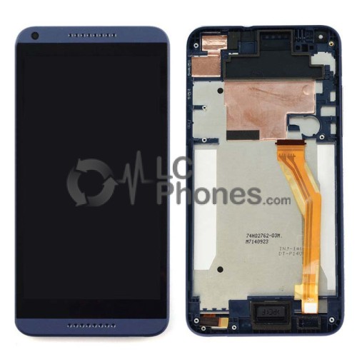 HTC Desire 816 - Full Front LCD Digitizer with Frame Blue