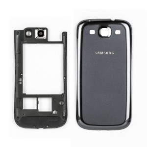 Samsung Galaxy S3 I9300 - Middle Frame + Battery Cover Black