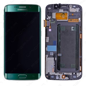 Samsung Galaxy S6 Edge G925 - Full Front LCD Digitiizer Green With Frame 