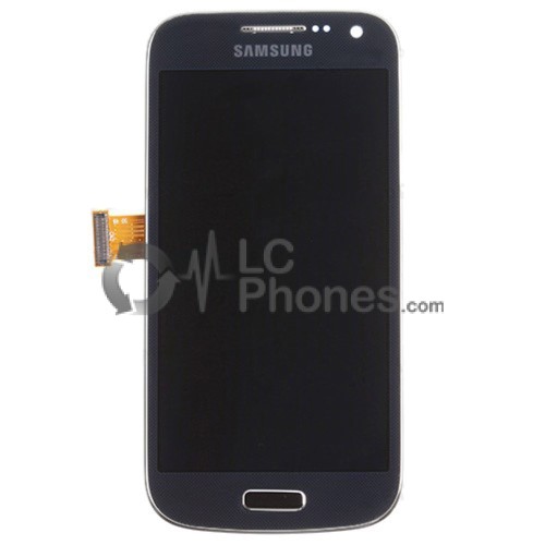 Samsung Galaxy S4 Mini I9195 - Full Front LCD Digitizer With Frame Blue ( Refurbished )