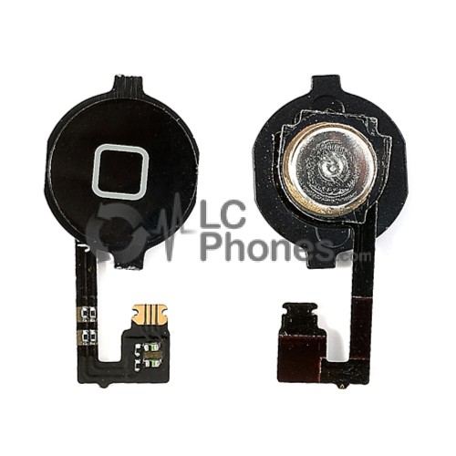 iPhone 4G - Home Button Flex With Plastic Black