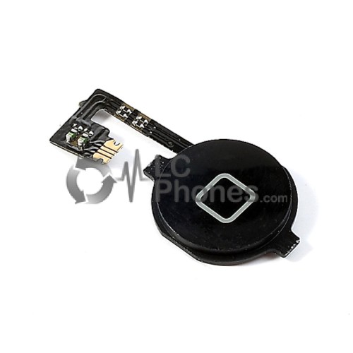 iPhone 4G - Home Button Flex With Plastic Black