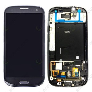 Samsung Galaxy S3 I9305 - Full Front LCD Digitizer With Frame Blue  ( Refurbished )