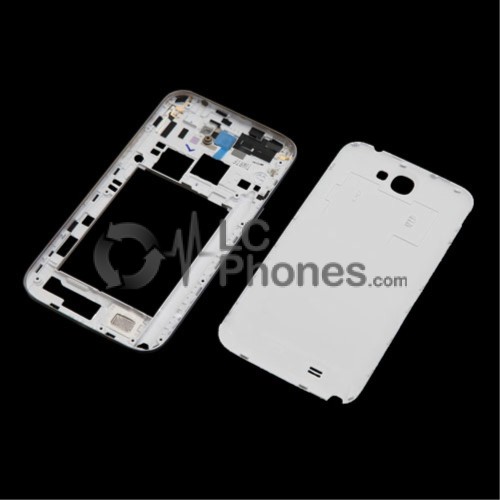 Samsung Note 2 N7100 - Middle Frame + Battery Cover White