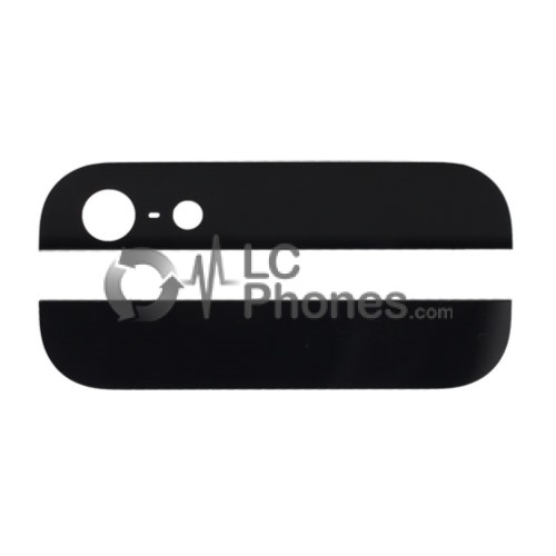 iPhone 5 - Back Cover Bottom And Top Glass Black