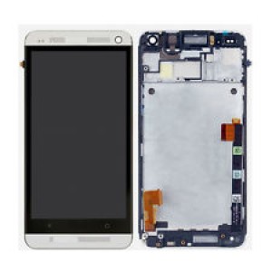 HTC One M7 Mini M4 - Full Front LCD Digitizer with Frame White