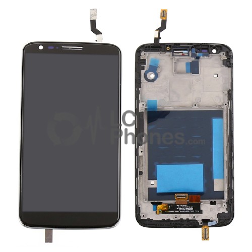 LG Optimus G2 D802 - Full Front LCD Digitizer With Frame Black