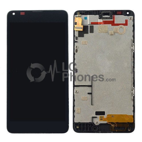 Microsoft Lumia 640 LTE - Full Front LCD Digitizer With Frame Black