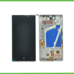 Nokia Lumia 930 - Full Front LCD Digitizer With Frame Silver