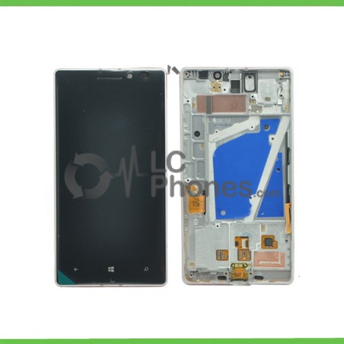 Nokia Lumia 930 - Full Front LCD Digitizer With Frame Silver