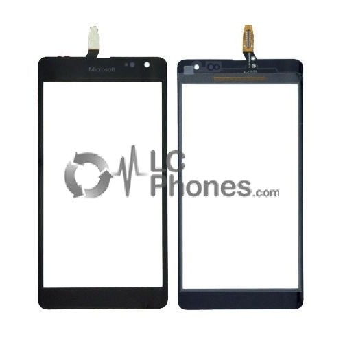 Microsoft Lumia 535 - Front Glass Digitizer Black Rev 2S