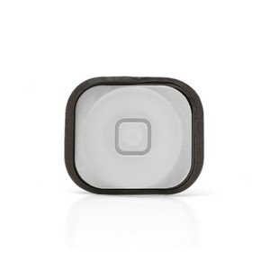 iPhone 5  - Home Button Plastic with Rubber White