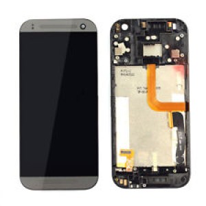HTC One M8 Mini - Full Front LCD Digitizer with Frame Black