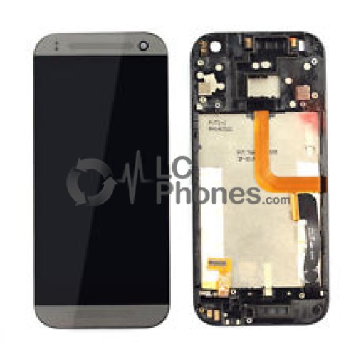 HTC One M8 Mini - Full Front LCD Digitizer with Frame Black