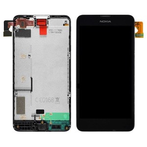 Nokia Lumia 630/635  - Full Front LCD Digitizer With Frame Black