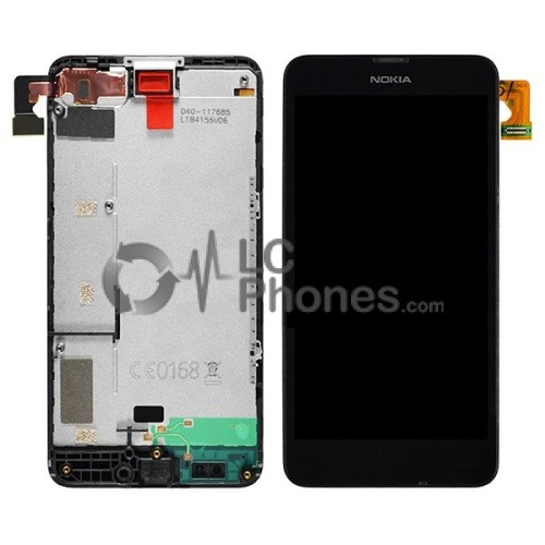 Nokia Lumia 630/635  - Full Front LCD Digitizer With Frame Black