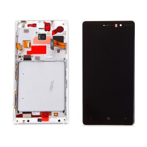 Nokia Lumia 830 - Full Front LCD Digitizer with Frame White