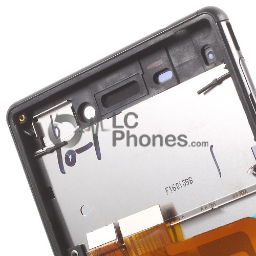 Sony Xperia M4 Aqua E2303, E2306, E2353 - Full Front LCD Digitizer With Frame Black