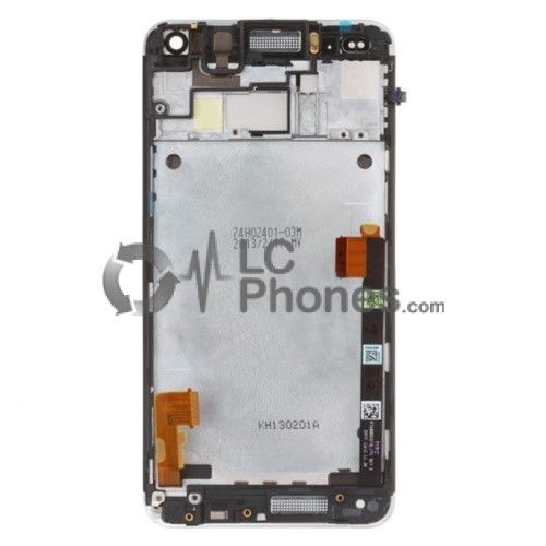 HTC one M7 -  Full Front LCD Digitizer with Frame White