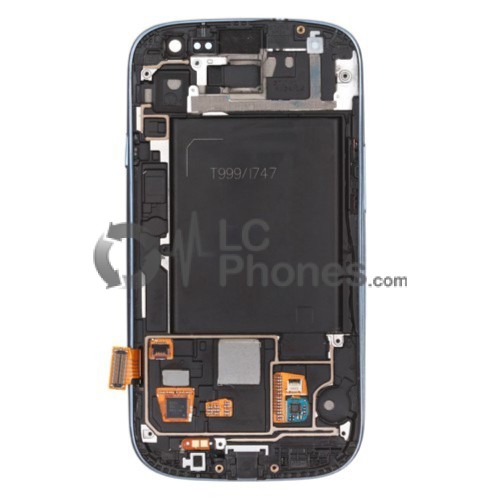 Samsung Galaxy S3 I9300 - Full front LCD Digitizer With Frame Blue ( Refurbished )