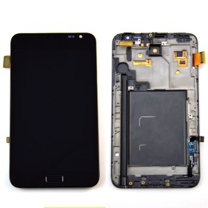 Samsung Note 1 N7000 - Full Front LCD Digitizer With Frame Black