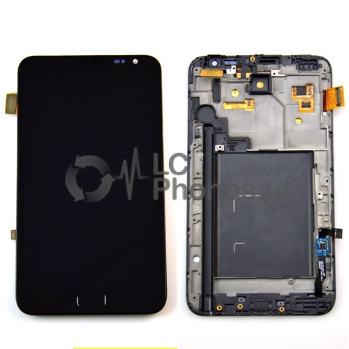 Samsung Note 1 N7000 - Full Front LCD Digitizer With Frame Black