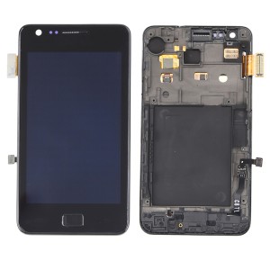 Samsung Galaxy S2 I9100 - Full Front LCD Digitizer With Frame Black ( Refurbished )