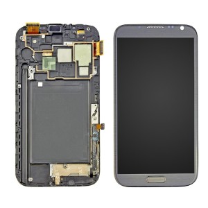 Samsung Note 2 N7105 - Full Front LCD Digitizer with Frame Grey (Refurbished)