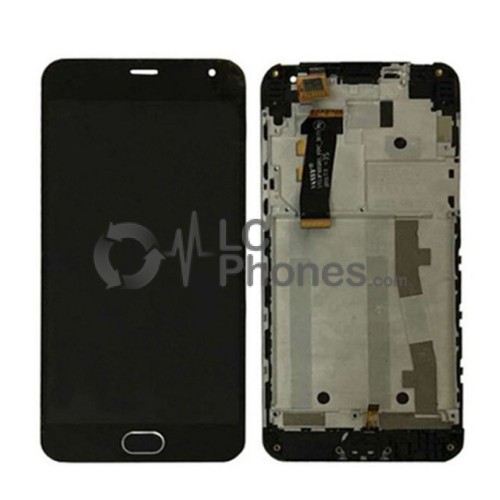 Meizu M2 Note - Full Front LCD Digitizer With Frame Black