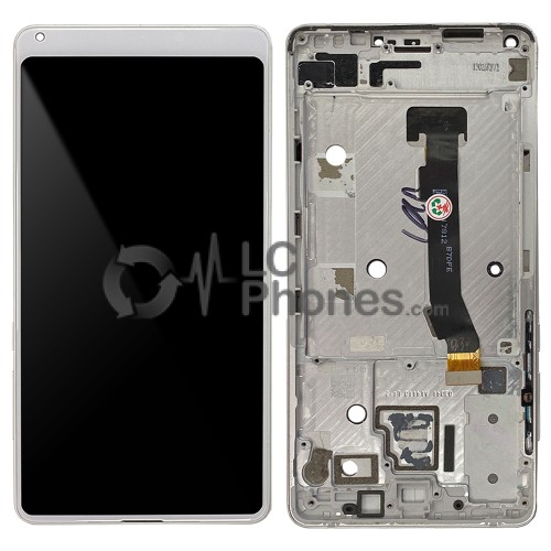 Xiaomi Mi Mix 2S - Full Front LCD Digitizer with Frame White