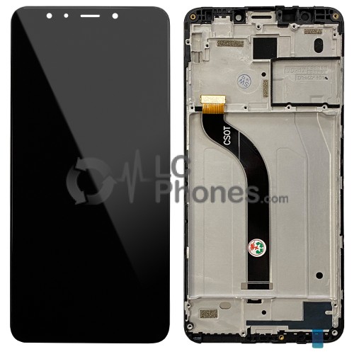 Xiaomi Redmi 5 - Full Front LCD Digitizer with Frame Black