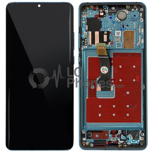 Huawei P30 Pro / P30 Pro New Edition - Full Front LCD Digitizer With Frame Mystic Blue