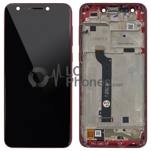 Asus Zenfone 5 Lite ZC600KL - Full Front LCD Digitizer with Frame Rouge Red