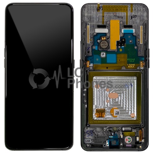 Samsung Galaxy A80 A805F - Full Front LCD Digitizer With Frame Phantom Black < Service Pack >