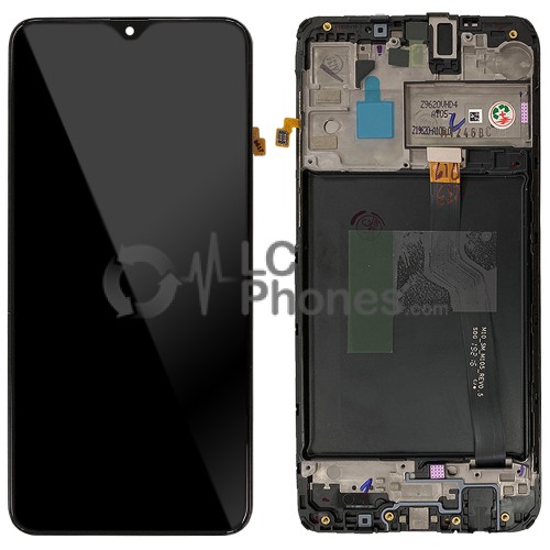 Samsung Galaxy A10 A105 - Full Front LCD Digitizer Black with Frame (Original Remaded)