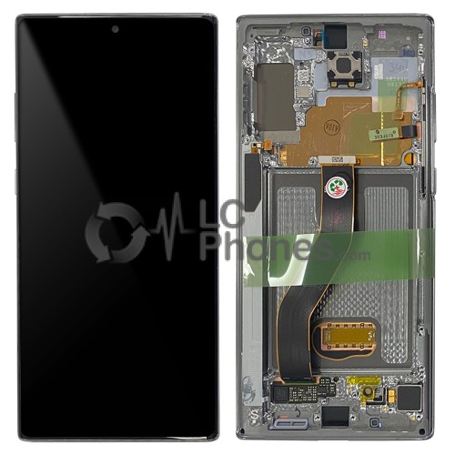 Samsung Galaxy Note 10+ N975F - Full Front LCD Digitizer With Frame Aura Glow < Service Pack >