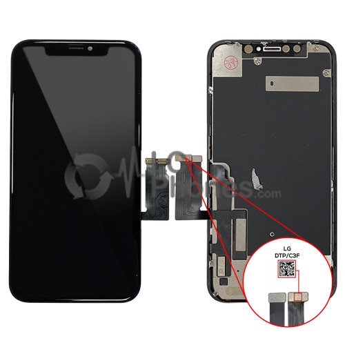 iPhone XR - Full Front LCD Digitizer (Original Remaded) Black (Comp. DTP/C3F) LG