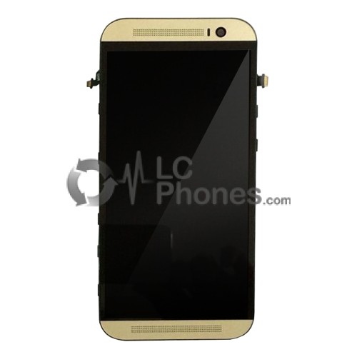 HTC One M8 - Full Front LCD Digitizer With Frame Gold